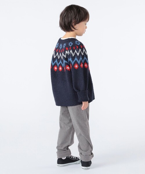 SHIPS（シップス）の「SHIPS KIDS:100～130cm /〈洗濯機可能〉フェアアイル柄 ニット（ニット/セーター・キッズ・トップグレー/ネイビー・120/110/100/130）」の14枚目の写真