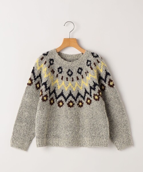 SHIPS（シップス）の「SHIPS KIDS:100～130cm /〈洗濯機可能〉フェアアイル柄 ニット（ニット/セーター・キッズ・トップグレー/ネイビー・120/110/100/130）」の10枚目の写真