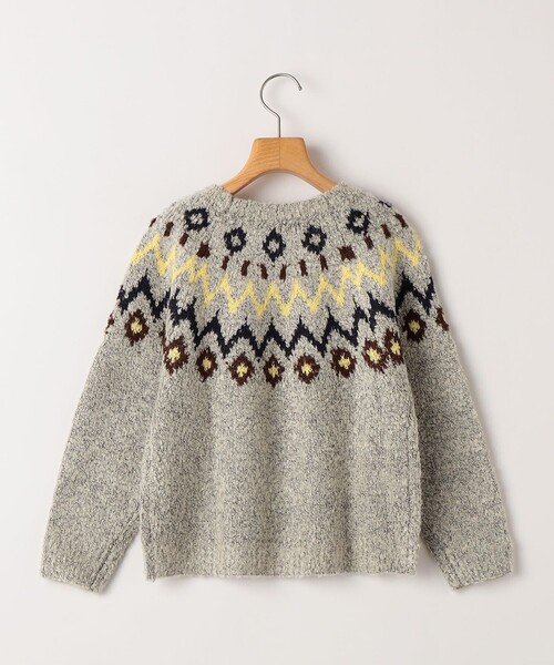 SHIPS（シップス）の「SHIPS KIDS:100～130cm /〈洗濯機可能〉フェアアイル柄 ニット（ニット/セーター・キッズ・トップグレー/ネイビー・120/110/100/130）」の8枚目の写真