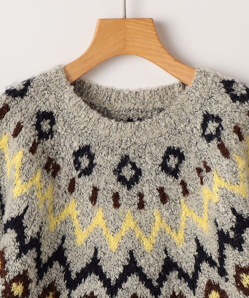 SHIPS（シップス）の「SHIPS KIDS:100～130cm /〈洗濯機可能〉フェアアイル柄 ニット（ニット/セーター・キッズ・トップグレー/ネイビー・120/110/100/130）」の7枚目の写真