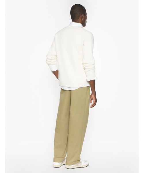 Maison Kitsune（メゾンキツネ）の「FOX HEAD WOOL RIBBED CARDIGAN（カーディガン/ボレロ・メンズ・ホワイト/ブラック・S/M/L/XS/XL）」の5枚目の写真