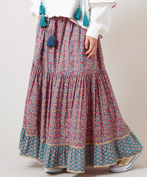 チャイハネ（チャイハネ）の「【チャイハネ】バグルアティアードスカート（スカート・レディース・オレンジ/ピンク・FREE）」の2枚目の写真