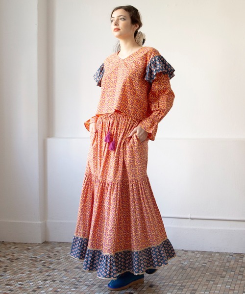 チャイハネ（チャイハネ）の「【チャイハネ】バグルアティアードスカート（スカート・レディース・オレンジ/ピンク・FREE）」の19枚目の写真