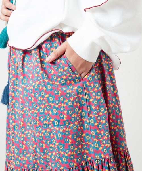 チャイハネ（チャイハネ）の「【チャイハネ】バグルアティアードスカート（スカート・レディース・オレンジ/ピンク・FREE）」の10枚目の写真