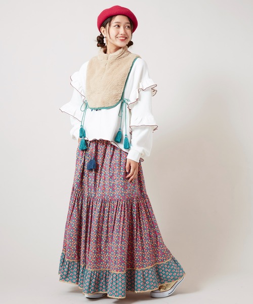 チャイハネ（チャイハネ）の「【チャイハネ】バグルアティアードスカート（スカート・レディース・オレンジ/ピンク・FREE）」の12枚目の写真