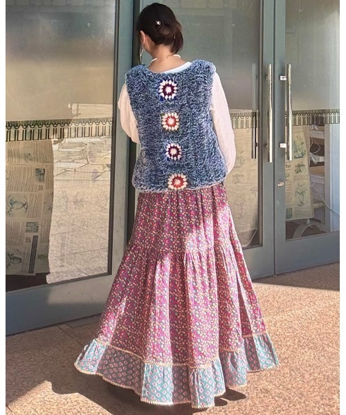 チャイハネ（チャイハネ）の「【チャイハネ】バグルアティアードスカート（スカート・レディース・オレンジ/ピンク・FREE）」の17枚目の写真