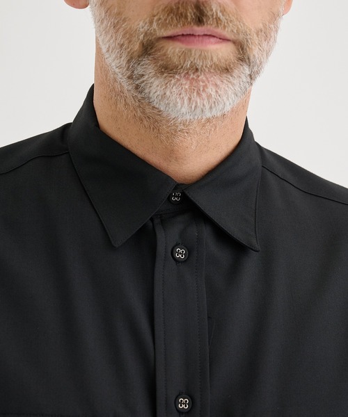 WHITE MOUNTAINEERING（ホワイトマウンテニアリング）の「【White Mountaineering / ホワイトマウンテニアリング】MID GUSSET SLEEVE STRETCH SHIRT（シャツ/ブラウス・メンズ・ブラック/グレー・0/1/2）」の7枚目の写真