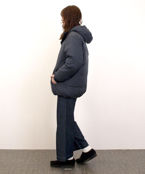 J.PRESS YORK STREET(ジェイプレスヨークストリート)の「【UNISEX】フーデット ダウンジャケット(ダウンジャケット/コート・メンズ・グレー系/ネイビー系・SMALL/MEDIUM/LARGE)」の3枚目の写真