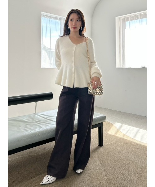 FRAY I.D（フレイアイディー）の「ハイウエストセンタープレスワイド