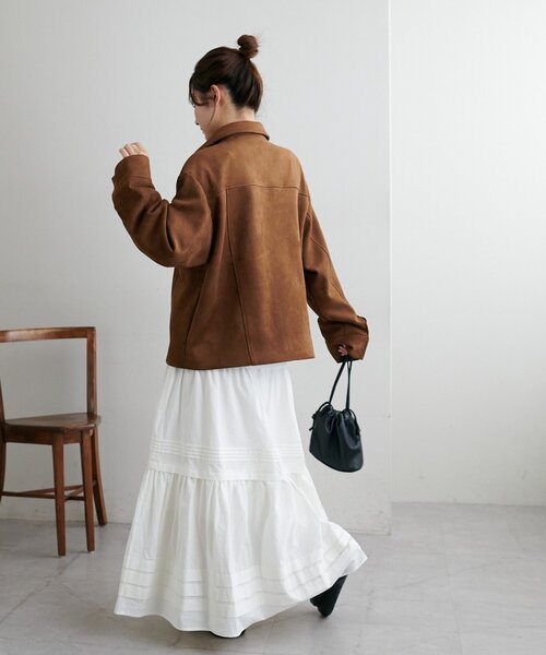DISCOAT タックフレアスカート コーデを格上げ】タックフレアスカート（スカート）｜DISCOAT（ディス