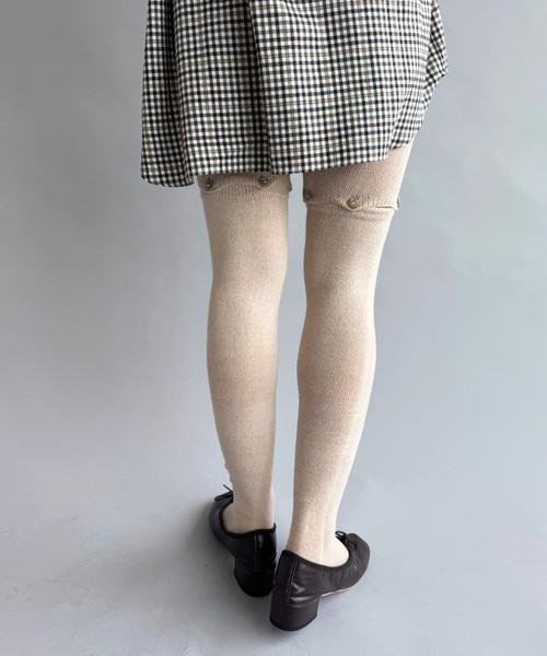 EDIT. FOR LULU(エディットフォールル)の「【BASERANGE/ベースレンジ】PRE BUTTON TIGHTS(ソックス/靴下・レディース・ベージュ・FREE)」の3枚目の写真