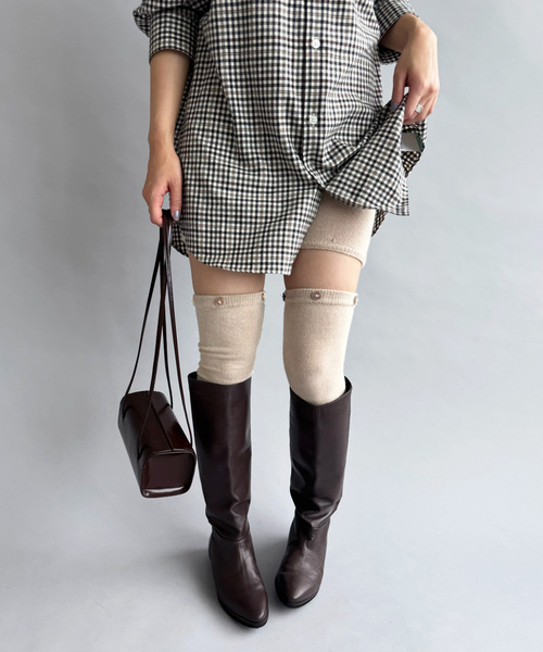 EDIT. FOR LULU(エディットフォールル)の「【BASERANGE/ベースレンジ】PRE BUTTON TIGHTS(ソックス/靴下・レディース・ベージュ・FREE)」の4枚目の写真