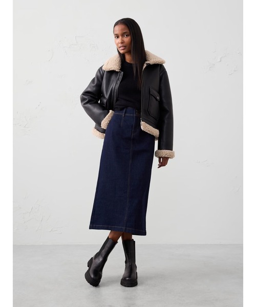 BANANA REPUBLIC FACTORY STORE(バナナリパブリック ファクトリーストア)の「BANANA REPUBLIC FACTORY STORE デニム プリーツ マキシスカート(デニムスカート・レディース・インディゴブルー/ライトインディゴブルー・2/0/4/6/8)」の6枚目の写真