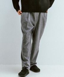 TonyTaizsun | 【TonyTaizsun/トニータイズサン】Tony Flannel Pants ウール混 ツータック トラウザーパンツ ワイド テーパードシルエット(その他パンツ)