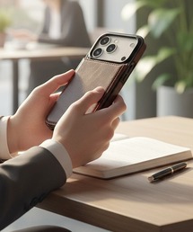 Fun & Daily(ファンアンドデイリー)のLeather Stand iPhone Case  16 17 Pro ProMax Air / アイフォンケース(スマホケース/カバー)