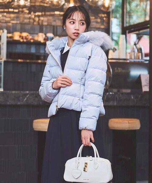 フォックスファー付ショートダウン（ダウンジャケット/コート