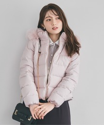 じゅん様　スウィングル シームレスダウンコート グレージュ M SWINGLE｜スウィングルのダウンジャケット/コート（リアルファー）通販