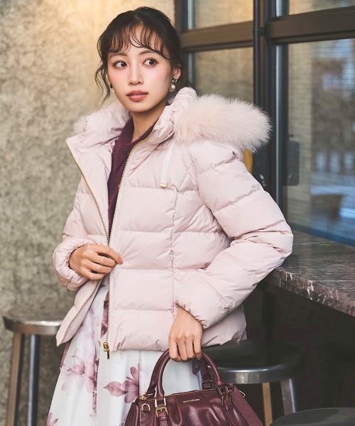 フォックスファー付ショートダウン（ダウンジャケット/コート