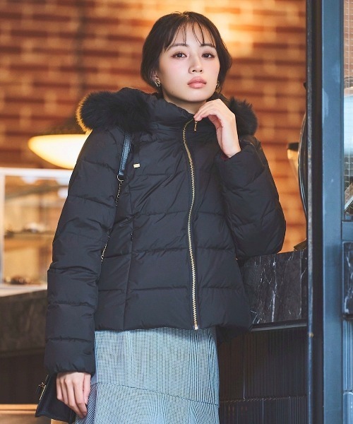 スイカ様　SWINGLE フォックスファー付ショートダウン フォックスファー付ショートダウン（ダウンジャケット/コート