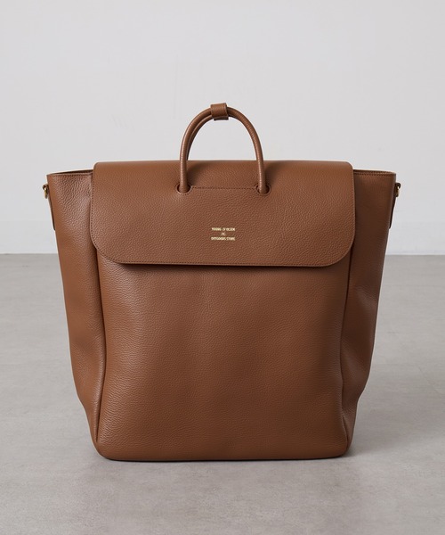YOUNG&OLSEN The DRYGOODS STORE（ヤングアンドオルセン）の「【YOUNG&OLSEN】EMBOSSED LEATHER DELUXE TOTE L/トートバッグ（トートバッグ・レディース・ブラック/ブラウン/ベージュ・FREE）」の4枚目の写真