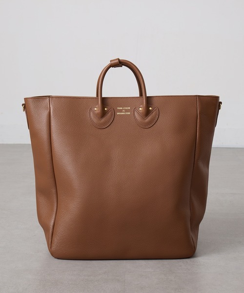 YOUNG&OLSEN The DRYGOODS STORE（ヤングアンドオルセン）の「【YOUNG&OLSEN】EMBOSSED LEATHER DELUXE TOTE L/トートバッグ（トートバッグ・レディース・ブラック/ブラウン/ベージュ・FREE）」の5枚目の写真