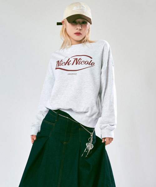 NICK&NICOLE（ニックアンドニコール）の「NICOLE ORIGINALS SWEATSHIRT_MELANGE BURGUNDY（スウェット・レディース・その他・FREE）」の4枚目の写真