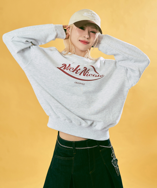 NICK&NICOLE（ニックアンドニコール）の「NICOLE ORIGINALS SWEATSHIRT_MELANGE BURGUNDY（スウェット・レディース・その他・FREE）」の5枚目の写真