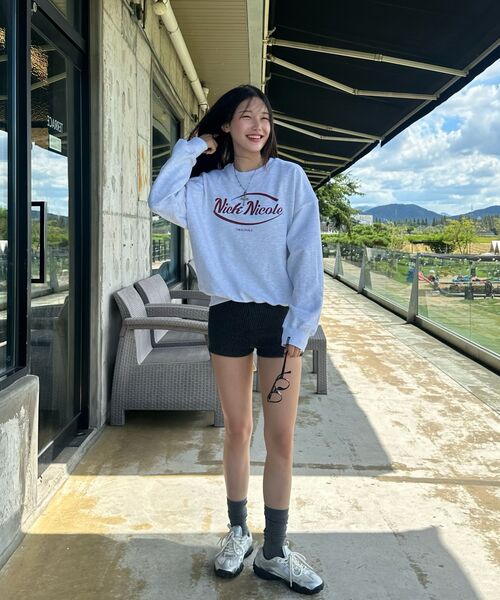NICK&NICOLE（ニックアンドニコール）の「NICOLE ORIGINALS SWEATSHIRT_MELANGE BURGUNDY（スウェット・レディース・その他・FREE）」の7枚目の写真