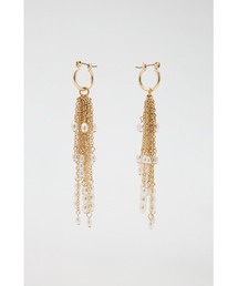 F/PEARL FRINGE ピアス