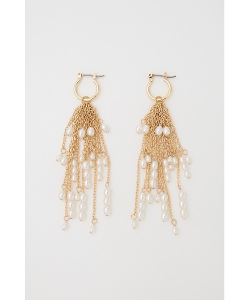 MOUSSY（マウジー）の「F/PEARL FRINGE ピアス（ピアス（両耳用）・レディース・シルバー/ゴールド・FREE）」の4枚目の写真