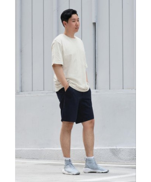 MUSINSA STANDARD（ムシンサスタンダード）の「リラックスフィットクルーネックポケットTシャツ[クリーム]（Tシャツ/カットソー・メンズ・その他・XXX-LARGE/SMALL/MEDIUM/LARGE/X-LARGE/XX-LARGE）」の8枚目の写真