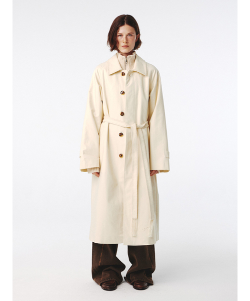 Kijun(キジュン)の「Blanket Stitch Raglan Coat Ivory(トレンチコート・レディース・その他・SMALL/MEDIUM)」の1枚目の写真