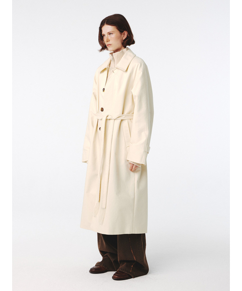 Kijun(キジュン)の「Blanket Stitch Raglan Coat Ivory(トレンチコート・レディース・その他・SMALL/MEDIUM)」の2枚目の写真