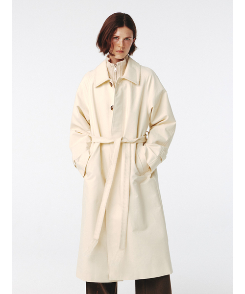 Kijun(キジュン)の「Blanket Stitch Raglan Coat Ivory(トレンチコート・レディース・その他・SMALL/MEDIUM)」の4枚目の写真