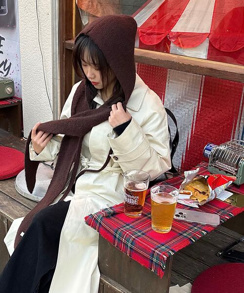 Kijun(キジュン)の「Blanket Stitch Raglan Coat Ivory(トレンチコート・レディース・その他・SMALL/MEDIUM)」の6枚目の写真