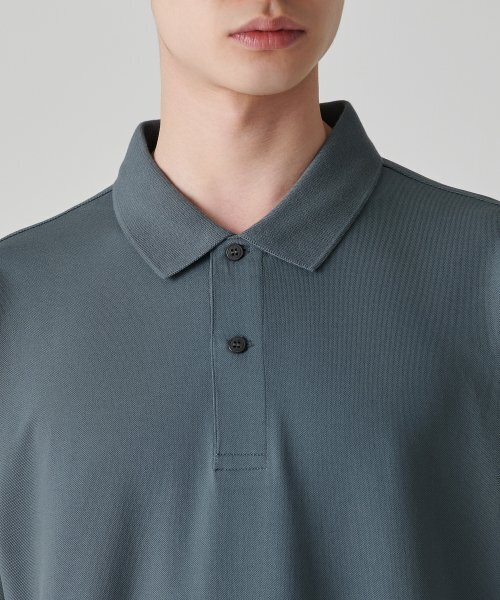MUSINSA STANDARD（ムシンサスタンダード）の「[クールタンダード] リラックスフィットピケポロシャツ [ピーコックブルー]（ポロシャツ・メンズ・その他・SMALL/MEDIUM/LARGE/X-LARGE/XX-LARGE）」の3枚目の写真