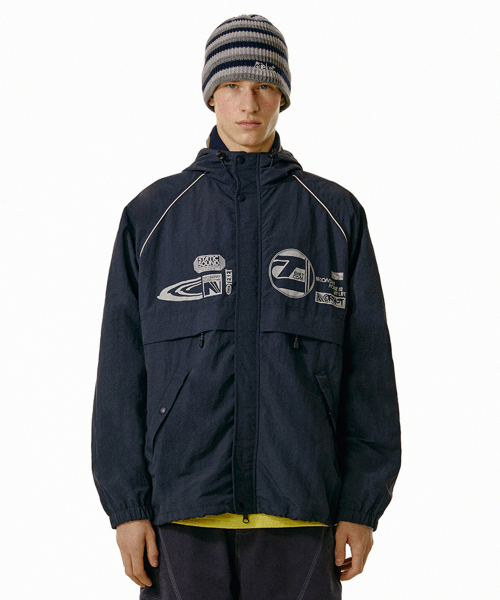 Jingle Words Wind Jacket Navy