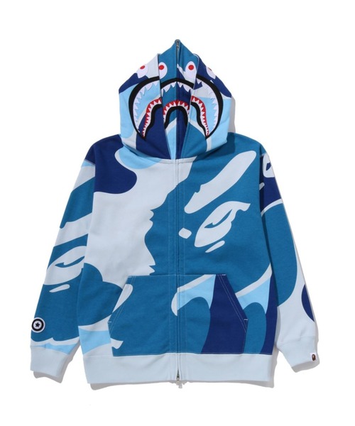 M*.様 A BATHING APE SHARK カモフラパーカー BLUE サ M*.様 A BATHING APE SHARK カモフラパーカー BLUE サ
