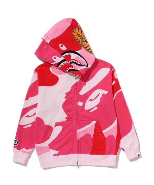 A BATHING APE（アベイシングエイプ）の「MEGA ABC CAMO DOUBLE SHARK RELAXED FIT FULL ZIP HOODIE（パーカー・メンズ・ブルー/グリーン/ピンク・MEDIUM/LARGE/SMALL/XX-LARGE/X-LARGE）」の9枚目の写真