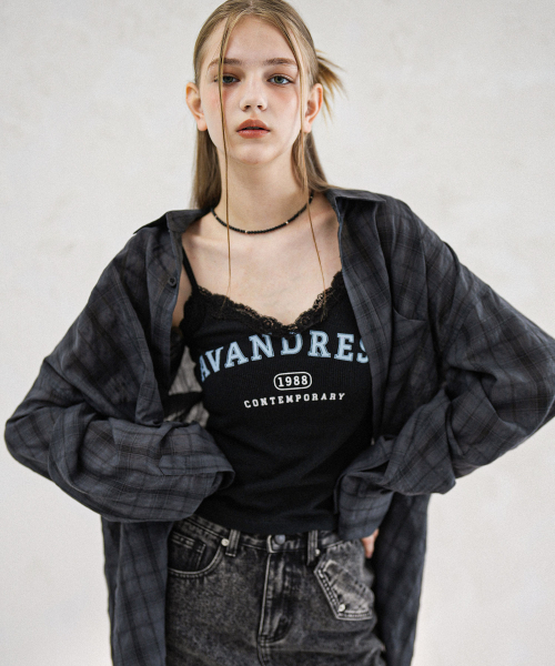 AVANDRESS(アバンドレス )の「Vintage Lace Sleeveless BLUE(Tシャツ/カットソー・レディース・ブルー・SMALL/MEDIUM)」の3枚目の写真