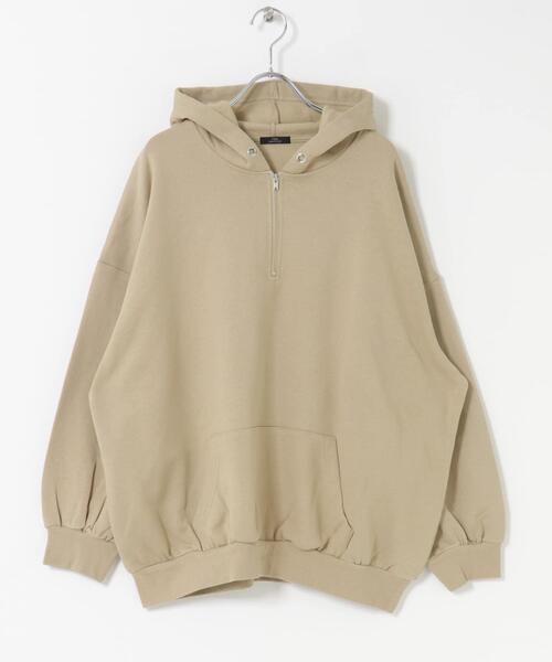 ITEMS URBANRESEARCH（アイテムズ アーバンリサーチ）の「ハイヒートコットンハーフジップスウェット（パーカー・レディース・ベージュ/グレー/ブラック・FREE）」の9枚目の写真