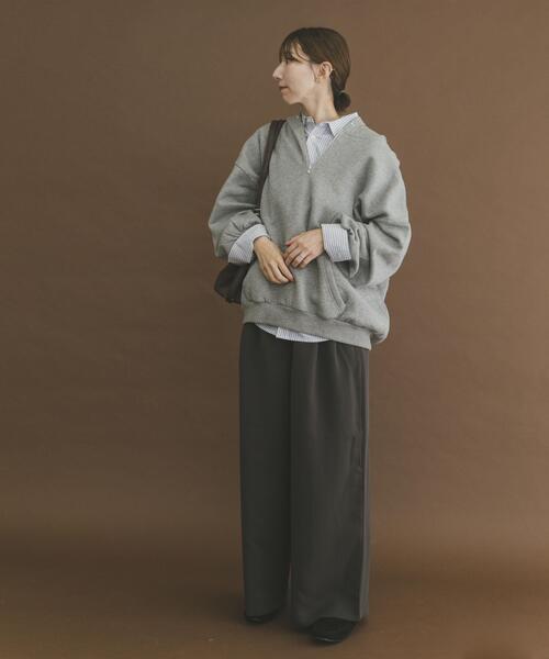 ITEMS URBANRESEARCH（アイテムズ アーバンリサーチ）の「ハイヒートコットンハーフジップスウェット（パーカー・レディース・ベージュ/グレー/ブラック・FREE）」の18枚目の写真