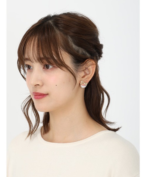 Edit Sheen（エディットシーン）の「大粒パールキャッチモチーフピアス（ヘアゴム・レディース・シルバー/ゴールド・FREE）」の3枚目の写真