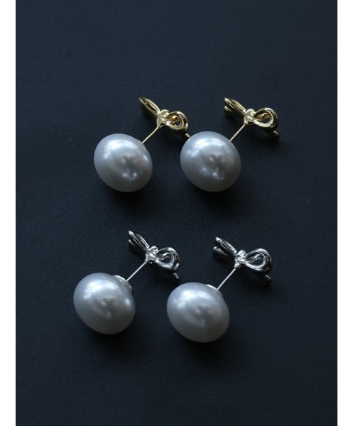 Edit Sheen（エディットシーン）の「大粒パールキャッチモチーフピアス（ヘアゴム・レディース・シルバー/ゴールド・FREE）」の7枚目の写真