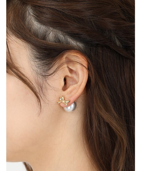 Edit Sheen（エディットシーン）の「大粒パールキャッチモチーフピアス（ヘアゴム・レディース・シルバー/ゴールド・FREE）」の8枚目の写真