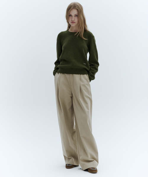 CITYBREEZE(シティブリーズ)の「コットンカーブドワンタックパンツ_BEIGE(その他パンツ・レディース・ベージュ・SMALL/MEDIUM)」の2枚目の写真