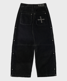 SAINTPAIN（セイントペイン）の「SPリベットベルベットデニムパンツブラック（デニムパンツ）」