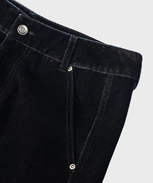 SAINTPAIN（セイントペイン）の「SPリベットベルベットデニムパンツブラック（デニムパンツ・レディース・その他・MEDIUM/LARGE）」の4枚目の写真