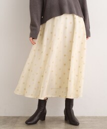 grove | 甘さを抑えて、品よく華やぐ メッシュフロッキードットスカート(スカート)