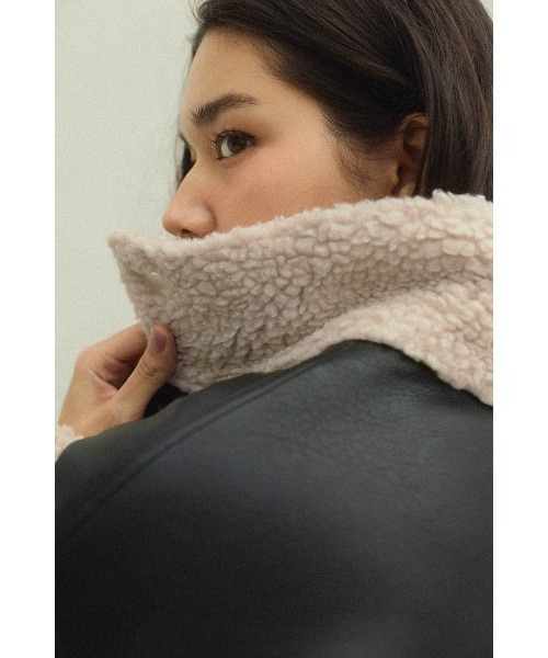 ALEXIA STAM（アリシアスタン）の「Reversible Boa Jacket /リバーシブルムートンボアジャケット（その他アウター・レディース・ブラウン/ブラック・FREE）」の8枚目の写真